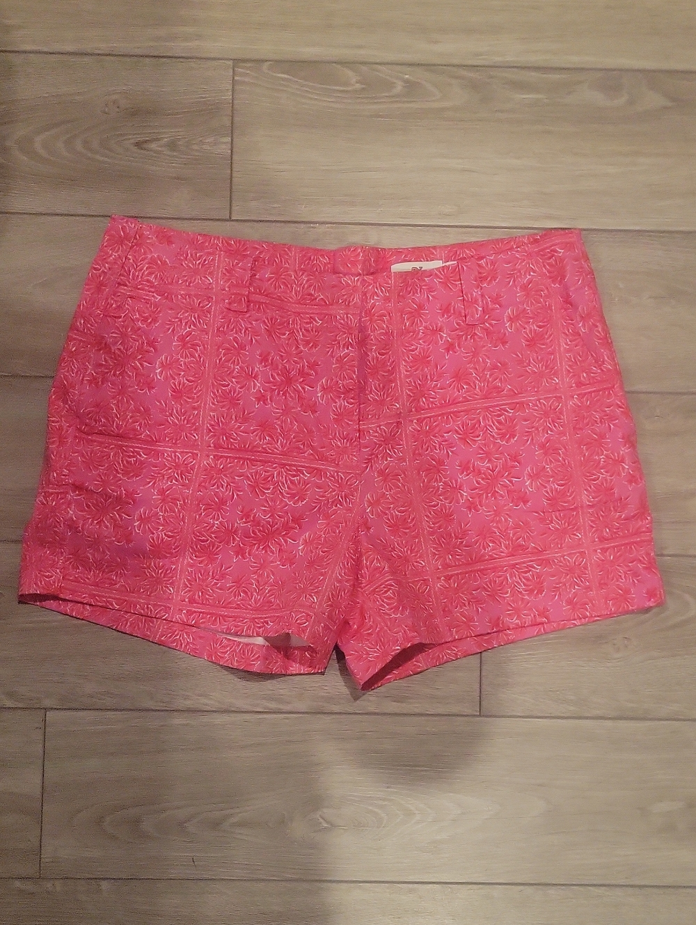 Women’s Pink Floral-Print Cotton Shorts